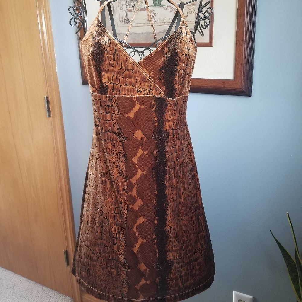 Up Front Leopard-Print Mini Dress